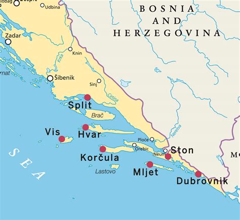croatian coast map.